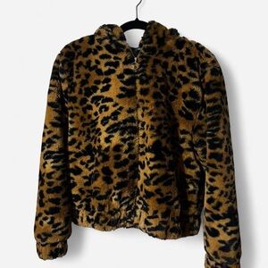 Wild Fable Leopard Print Puffer Jacket